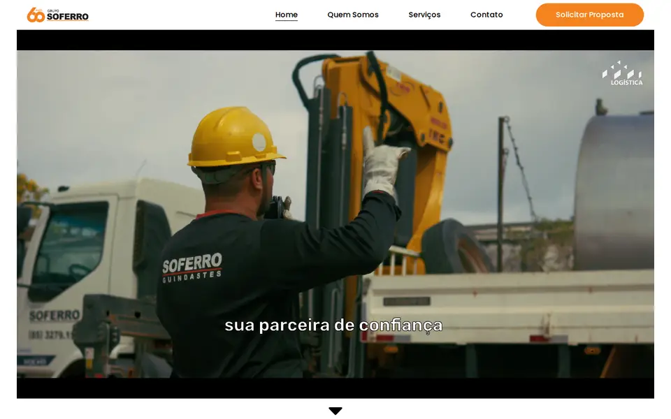 Site da Só Ferro Guindastes